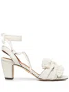 Tory Burch Rope-design Mid-heeled Sandals In Weiss
