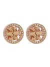Tory Burch Kira Stud Earrings In Rose Gold