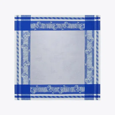 Tory Burch Rose Jacquard Napkin, Set Of 4 In Blue