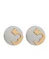 Tory Burch Round Earrings In Yellow