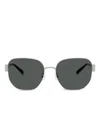 Tory Burch Round-frame Sunglasses In Silver