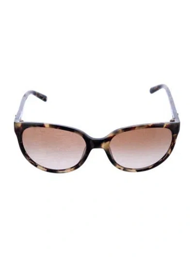 Pre-owned Tory Burch Round Gradient Sunglasses In Brown