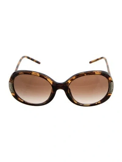 Pre-owned Tory Burch Round Gradient Sunglasses In Multi