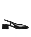 Tory Burch Leather Embellished Slingback Pumps 45 In Black