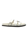 Tory Burch Ines Leather Triple-band Sport Mule Sandals In Nude
