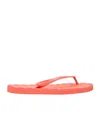 Tory Burch Round-headed Flip-flops In Coral Pink
