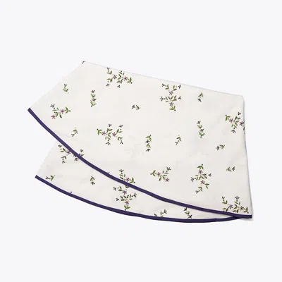 Tory Burch Round Tablecloth, 90" In New Ivory