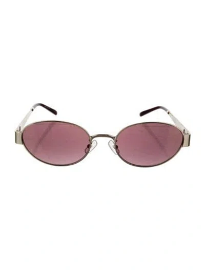 Pre-owned Tory Burch Round Tinted Sunglasses In Gold