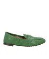 Tory Burch Round Toe Crocodile Pattern Loafers In Multi