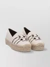Tory Burch Round Toe Embroidered Espadrille Flat Sole