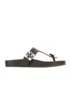 Tory Burch Mellow Leather Thong Sandals In Brown