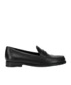 Tory Burch Leather Penny-slot Loafers In Multi