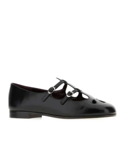 Tory Burch Round-toed Ballet Flats In Black