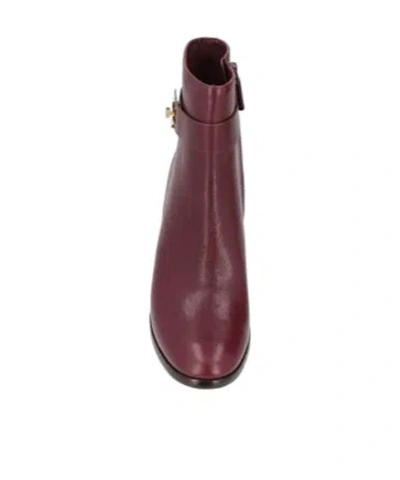 Tory Burch Round-toe Block-heel Boots In Red