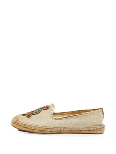 Pre-owned Tory Burch Round-toe Espadrilles In Neutral