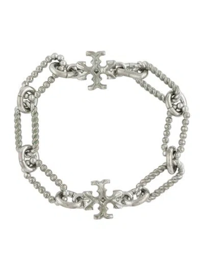 Pre-owned Tory Burch Roxanne Chain Rope Bracelet, 6.5" In Multi