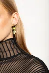 Tory Burch Women's Roxanne 18k-gold-plated, Resin & Enamel Small Double-drop Earrings In Green