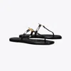 Tory Burch Women's Roxanne Jelly Thong Sandals In Perfect Black/gold