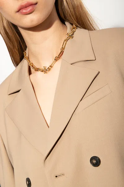 Tory Burch Roxanne Chain Necklace In Tory Gold