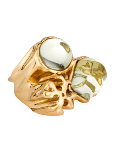 Pre-owned Tory Burch Roxanne Statement Ring In Multicolor