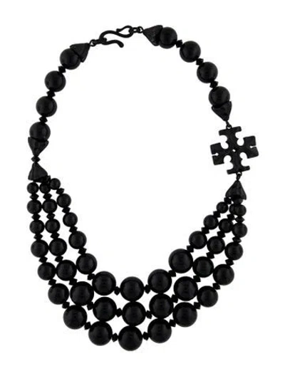 Pre-owned Tory Burch Roxanne Triple-strand Necklace, 18.5" In Multi