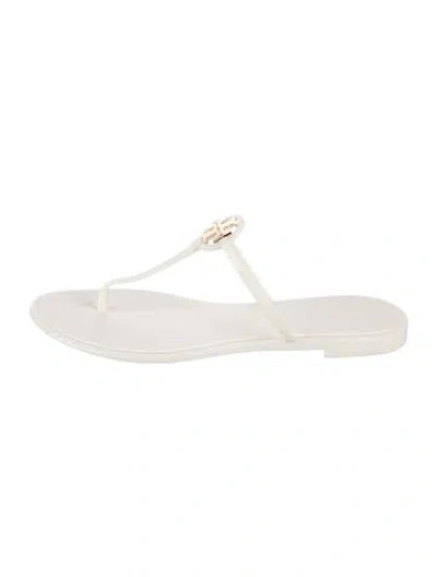 Pre-owned Tory Burch Rubber Flats W/ Tags In White