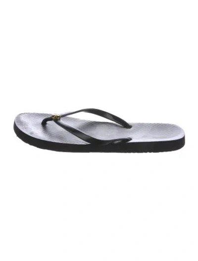 Pre-owned Tory Burch Rubber Flip Flops In Multi