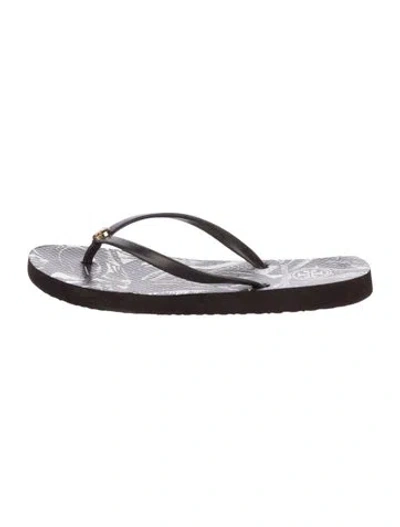 Pre-owned Tory Burch Rubber Graphic Print In Multi