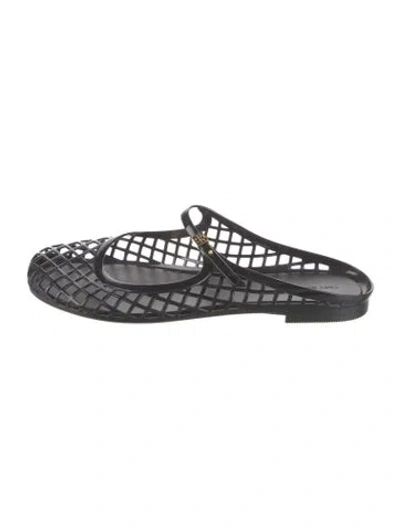 Pre-owned Tory Burch Rubber Mules In Black