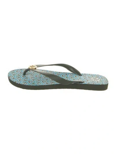 Pre-owned Tory Burch Rubber Mules In Green