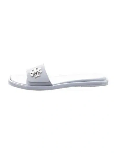 Pre-owned Tory Burch Rubber Slides In Blue