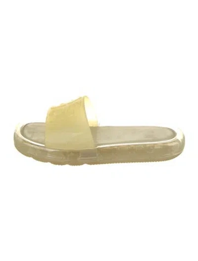 Pre-owned Tory Burch Rubber Slides In Clear