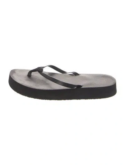 Pre-owned Tory Burch Rubber Slides In Multicolor