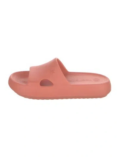 Pre-owned Tory Burch Rubber Slides In Pink