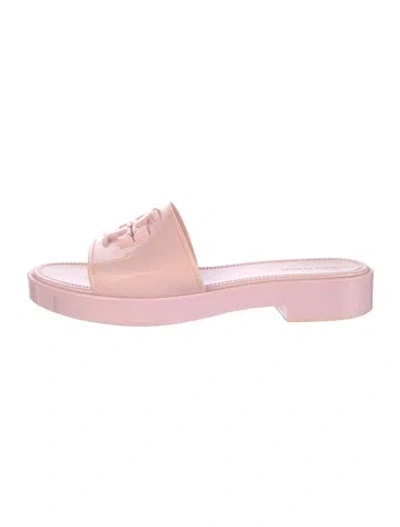 Pre-owned Tory Burch Rubber Slides In Pink