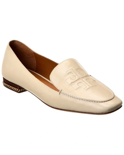 Tory Burch Ruby Leather Loafer In White