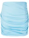 Tory Burch Woman Mini Skirt Sky Blue Size M Viscose In Blau