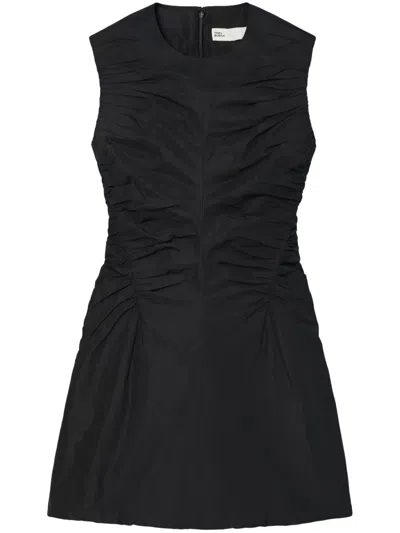 Tory Burch Ruched Mini Dress In Black