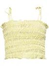 Tory Burch Ruched Top In Yellow