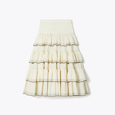 Tory Burch Ruffle Cotton Skirt