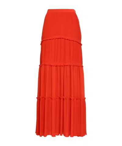 Tory Burch Ruffled Skirt In Red