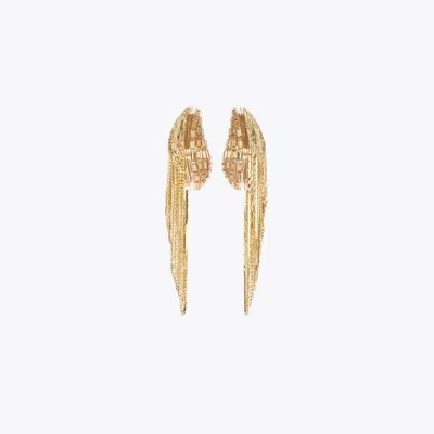 Tory Burch Runway Chain Earrings In Gold