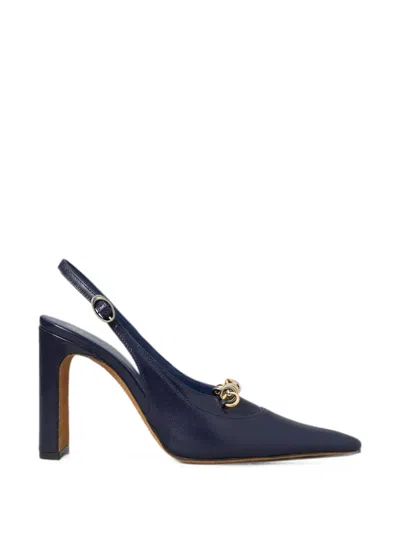 Tory Burch Runway Chain Slingback 95mm In Blue