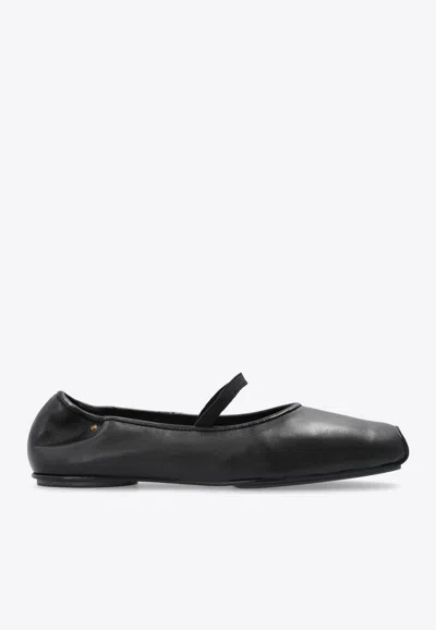TORY BURCH RUNWAY LEATHER BALLET FLATS