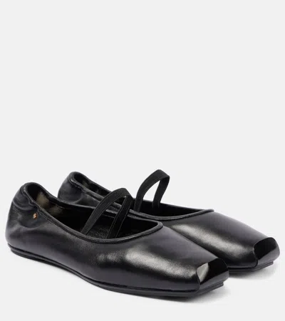 TORY BURCH RUNWAY LEATHER BALLET FLATS