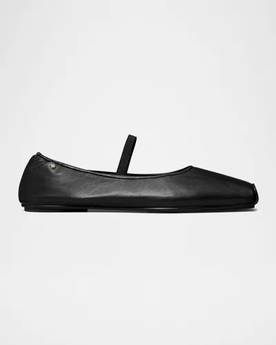 TORY BURCH RUNWAY LEATHER MARY JANE BALLERINA FLATS