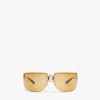 Tory Burch Runway Sunglasses In Shiny Light Gold/navy Blue