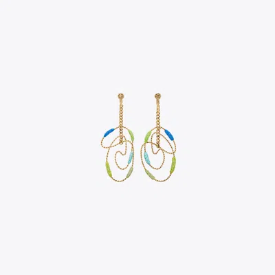 Tory Burch Runway Swirl Hoop Earrings In Gold