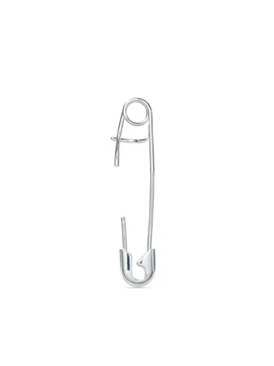 Tory Burch Safety Pin Earrings In Silver