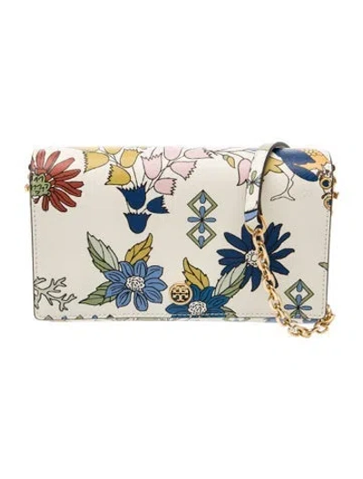 Pre-owned Tory Burch Saffiano Leather Clutch In Multi